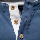 Camiseta Masculina Henley Manga Longa Davos