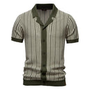 Camisa Polo Masculina de Malha Listrada Vancouver